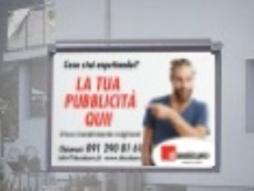 Pannello LED pubblicitario TiAssicuro a Bellinzona, via San Gottardo